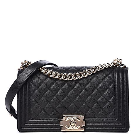 chanel boy flap quilted medium so black|chanel black handbags.